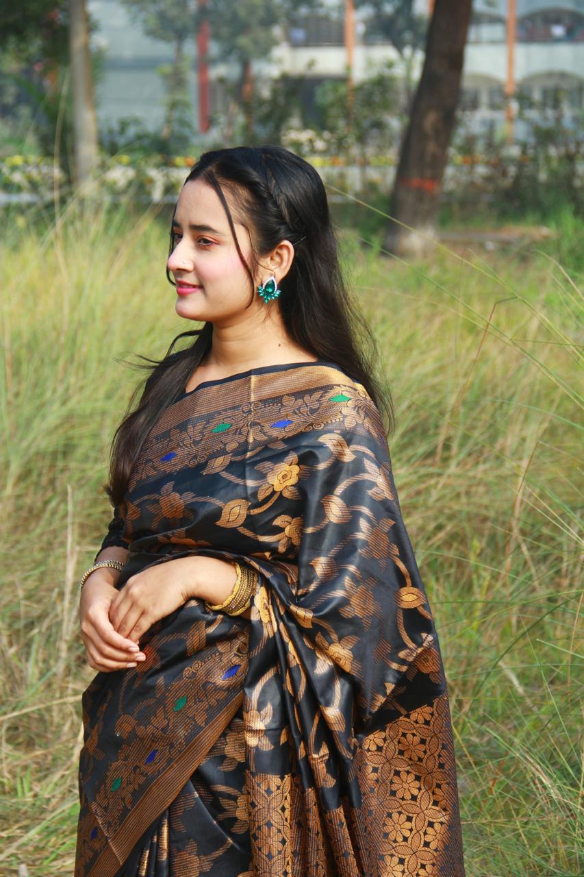 Silk katan sharee