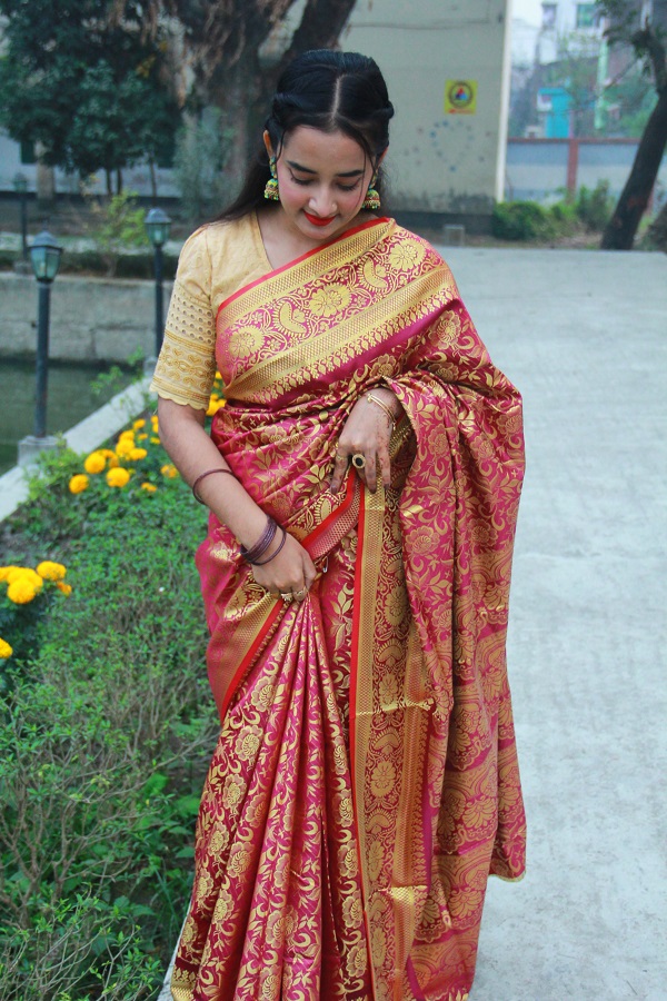Silk katan sharee